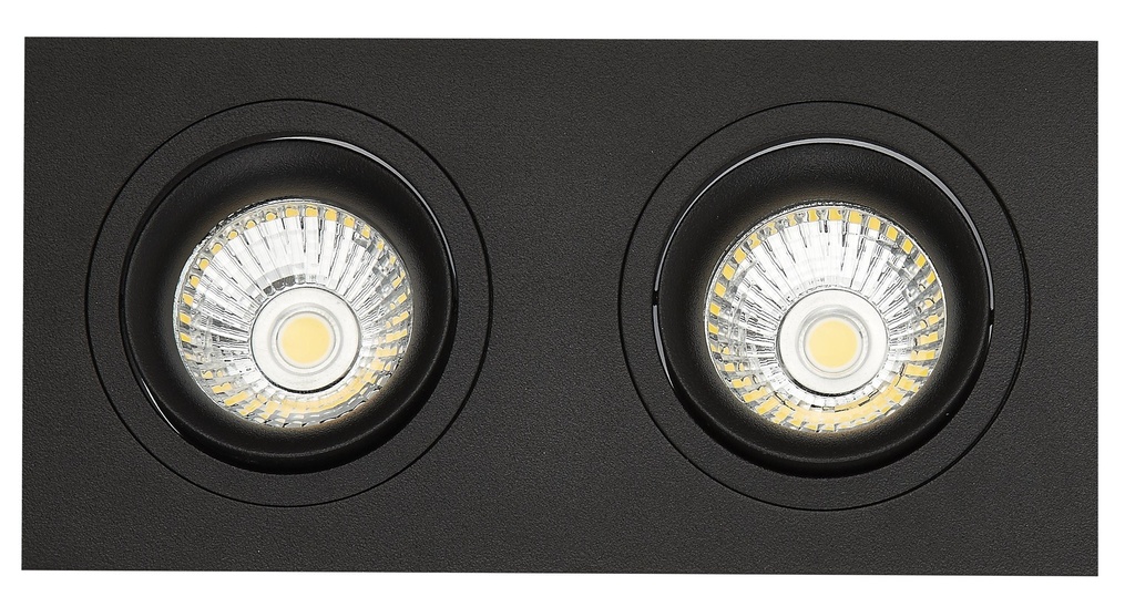 ZOOM II inbouwspot zwart 2x 5W LED GU10 dimbaar incl.