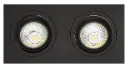 ZOOM II spot à encastrer noir 2x 5W LED GU10 dimmable incl.