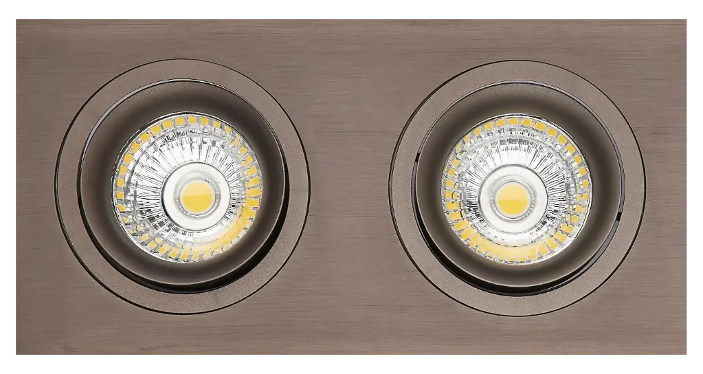 ZOOM II inbouwspot brons 2x 5W LED GU10 dimbaar incl.