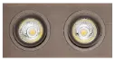 ZOOM II inbouwspot brons 2x 5W LED GU10 dimbaar incl.