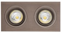 ZOOM II inbouwspot brons 2x 5W LED GU10 dimbaar incl.
