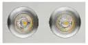 ZOOM III 2L Alu/dim.glass LED 5W GU10 incl.