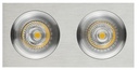 ZOOM III inbouwspot ALU 2x 5W LED GU10 dimbaar incl.