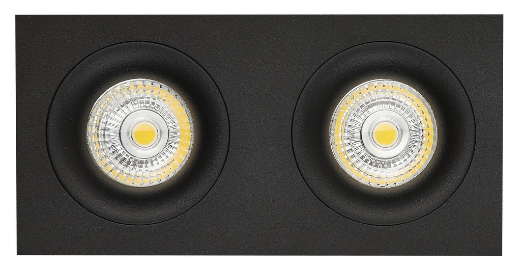 ZOOM III inbouwspot zwart 2x 5W LED GU10 dimbaar incl.