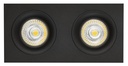 ZOOM III inbouwspot zwart 2x 5W LED GU10 dimbaar incl.