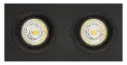 ZOOM III spot à encastrer noir 2x 5W LED GU10 dimmable incl.