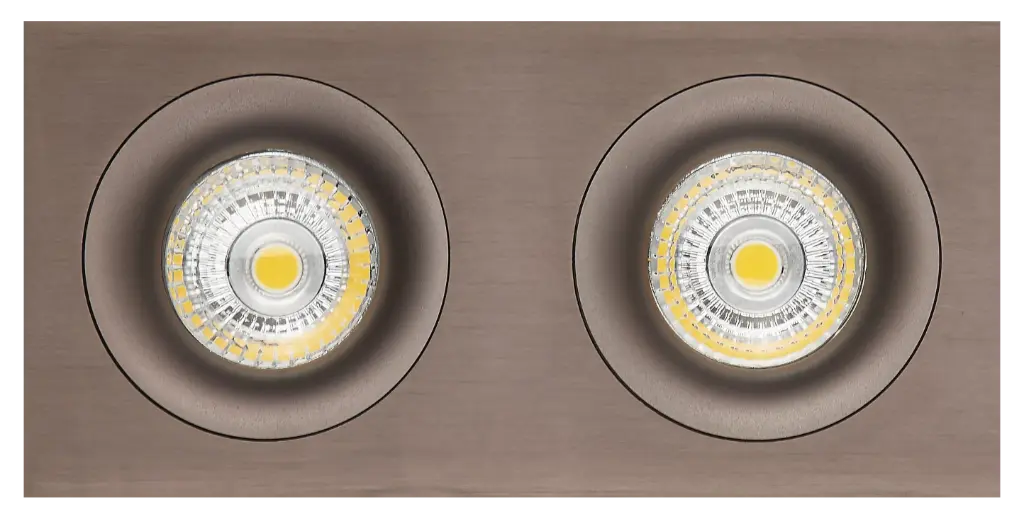 ZOOM III inbouwspot brons 2x 5W LED GU10 dimbaar incl.