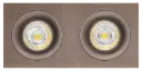 ZOOM III inbouwspot brons 2x 5W LED GU10 dimbaar incl.