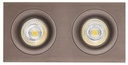 ZOOM III inbouwspot brons 2x 5W LED GU10 dimbaar incl.