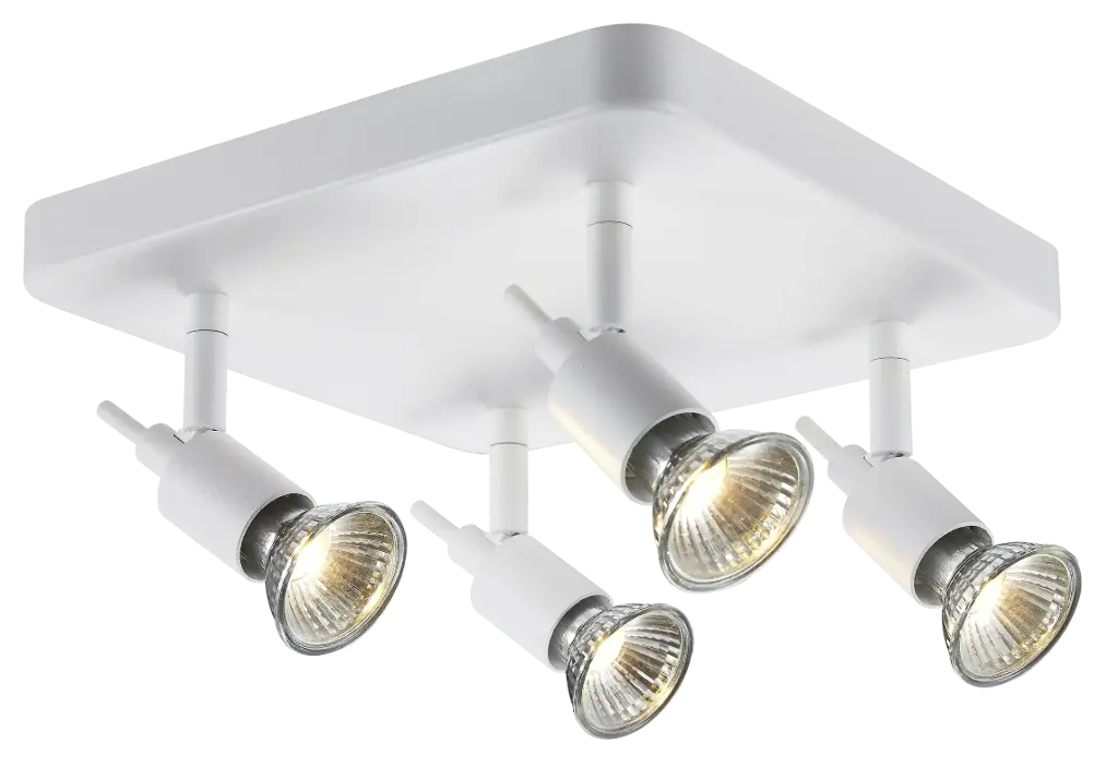 SONAR II 4L satin white/dim.glass LED 5W GU10 incl.