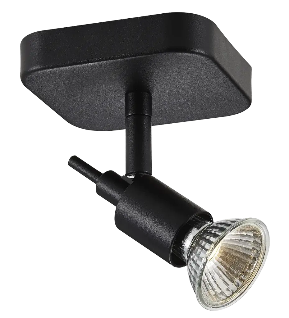 SONAR II  zwart 1x 5W LED GU10 dimbaar incl.