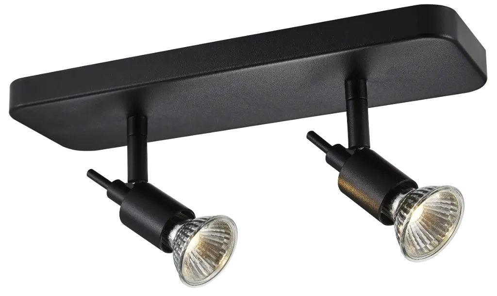 SONAR II zwart 2x 5W LED GU10 dimbaar incl.