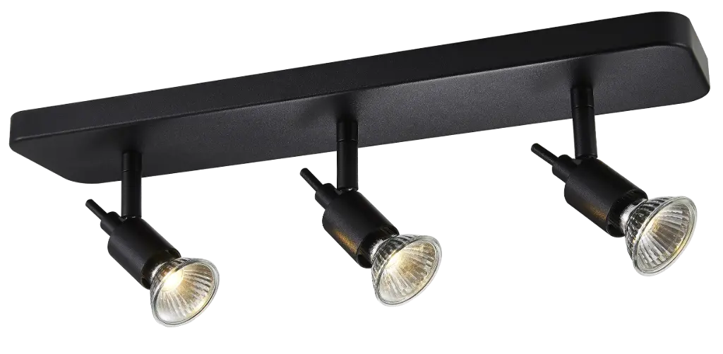 SONAR II 3L satin black/dim.glass LED 5W GU10 incl.