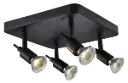 SONAR II zwart 4x 5W LED GU10 dimbaar incl.