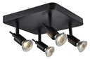 SONAR II zwart 4x 5W LED GU10 dimbaar incl.