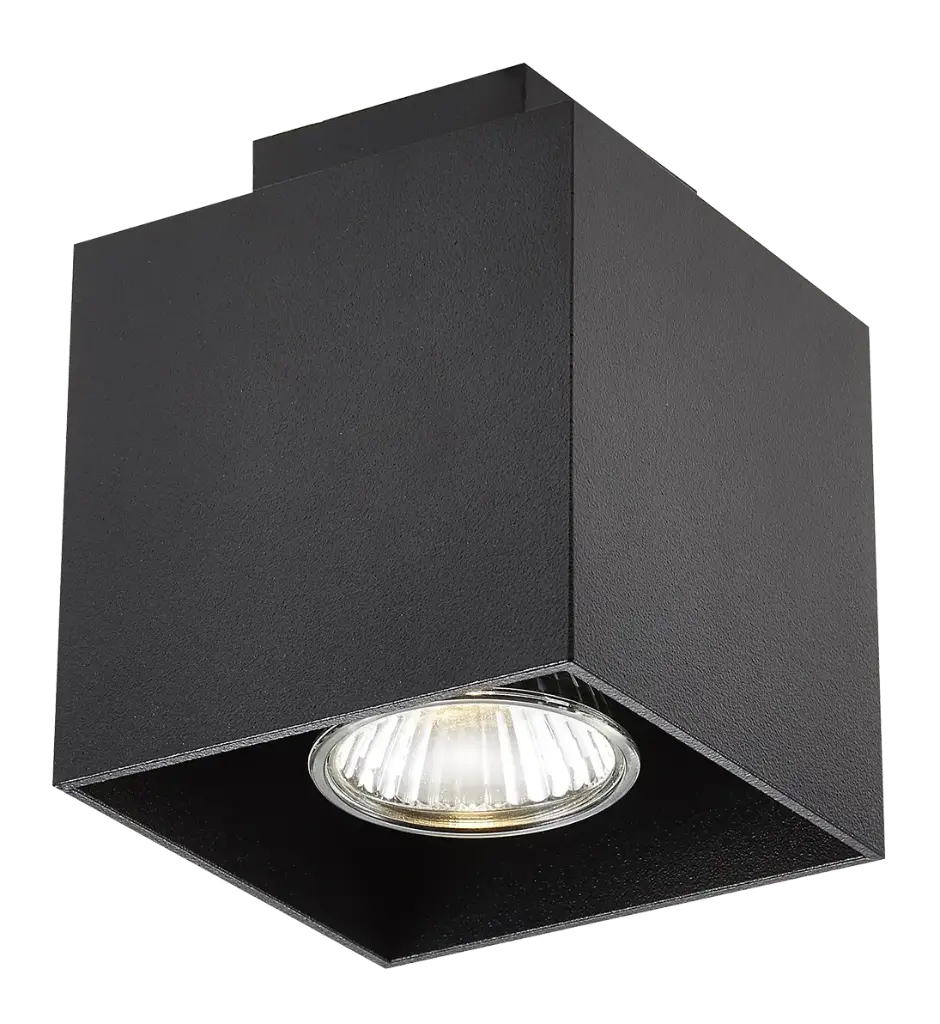 KUBO 1L satin black/dim.glass LED 5W GU10 incl.