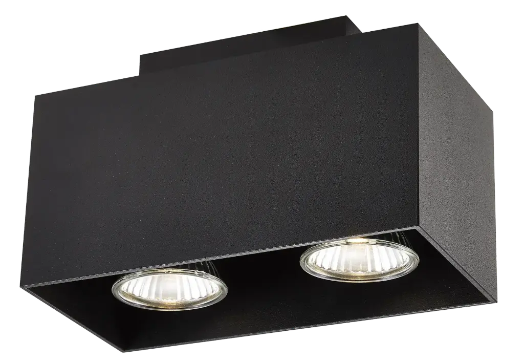 KUBO zwart 2x 5W LED GU10 dimbaar incl.