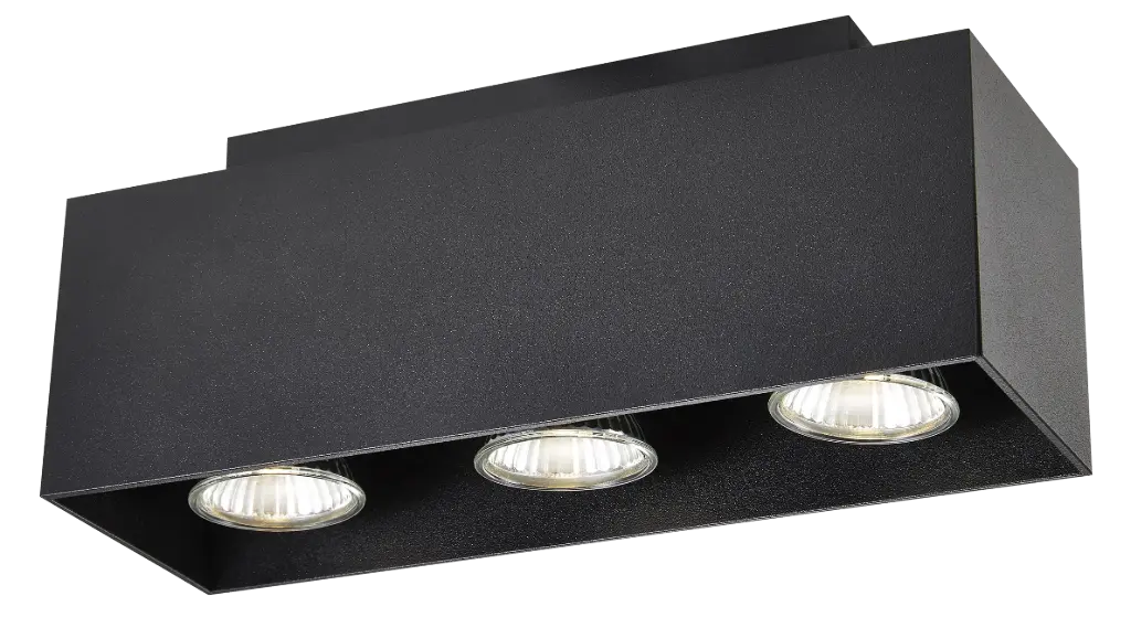 KUBO noir 3x 5W LED GU10 dimmable incl.