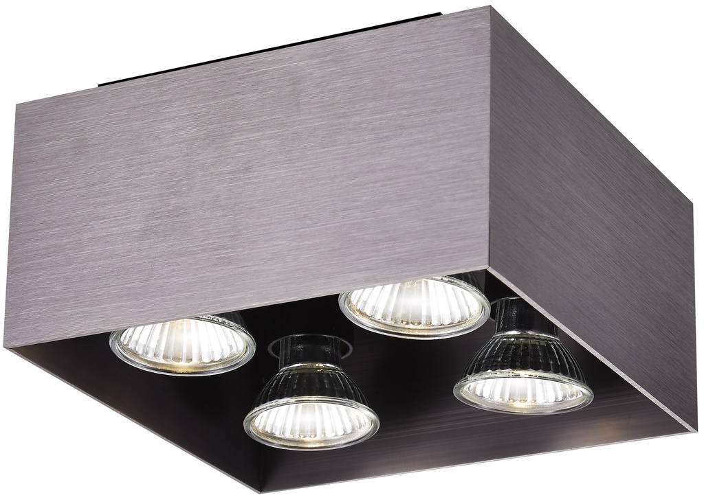KUBO brons  4x 5W LED GU10 dimbaar incl.