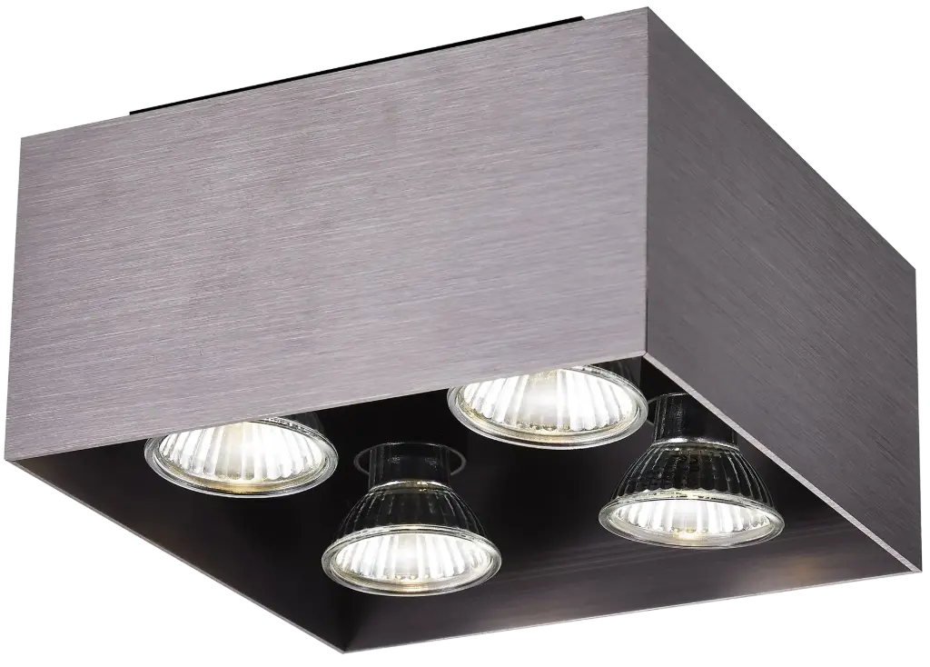 KUBO brons  4x 5W LED GU10 dimbaar incl.