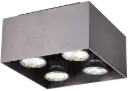 KUBO brons  4x 5W LED GU10 dimbaar incl.