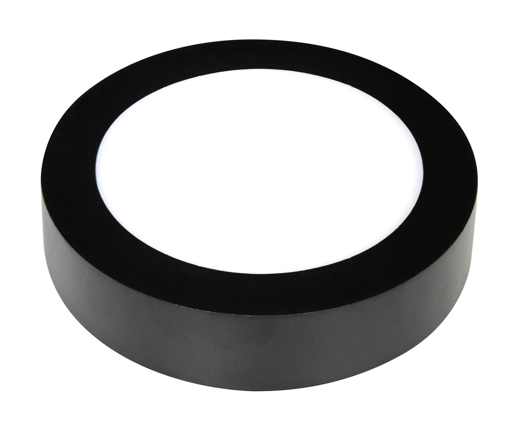 FLUKE LED plafonnier rond zwart 12W 3000K Ø17,5cm