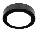 FLUKE plafonnier rond noir 12W 3000K Ø17,5cm
