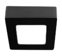 FLUKE plafonnier carré noir 6W 3000K 12 cm