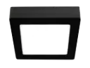 FLUKE plafonnier carré noir 12W 3000K 17,5 cm