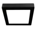 FLUKE plafonnier carré noir 18W 3000K 23,5 cm