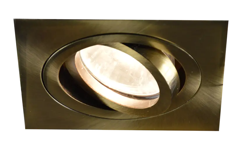 *LINUX LED vierkant brons  + GU10 5W