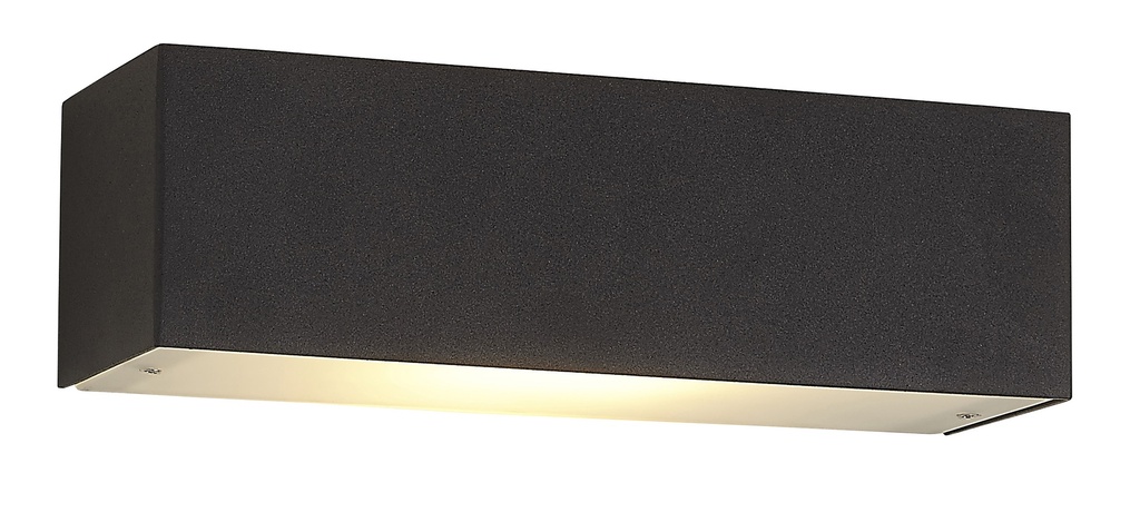 FLUO Wandlicht sat.zwart 250mm R7s 118mm 10W LED WW dimbaar