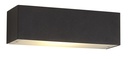 FLUO Wandlicht sat.zwart 250mm R7s 118mm 10W LED WW dimbaar