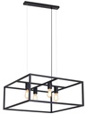 KAGO black  pendant square lamp 4xE27 max 60W
