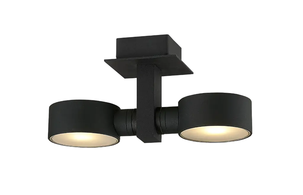 NIC NAC PLAF. 2XG9/2,5W noir satiné