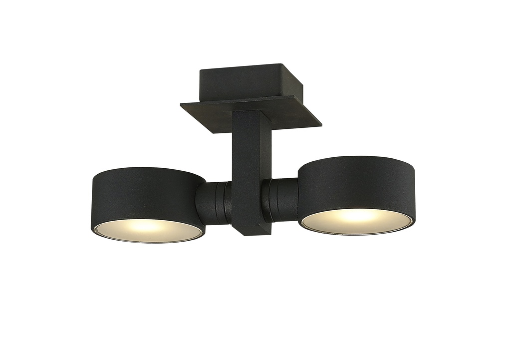 NIC-NAC PLAF. 2XG9/2,5W LED zwart