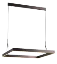 PURE LED pendel vierkant 90x90 42W brons