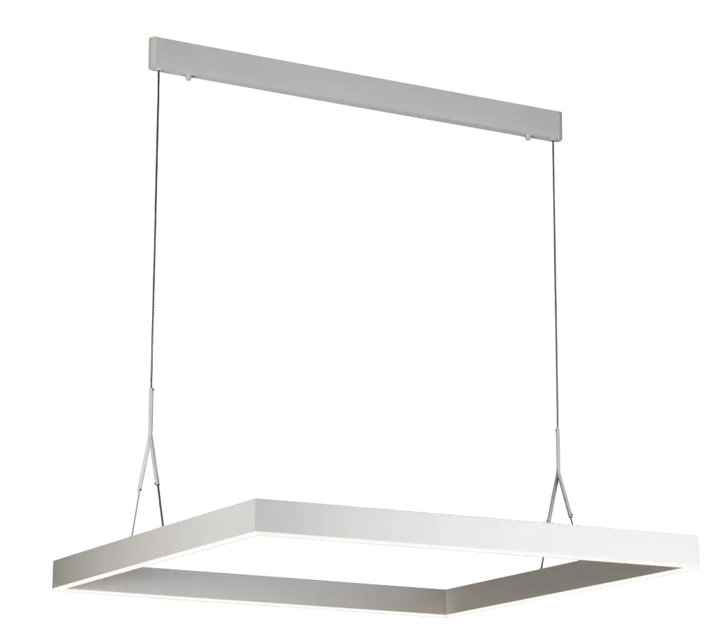 PURE LED pendel vierkant 90x90 42W wit