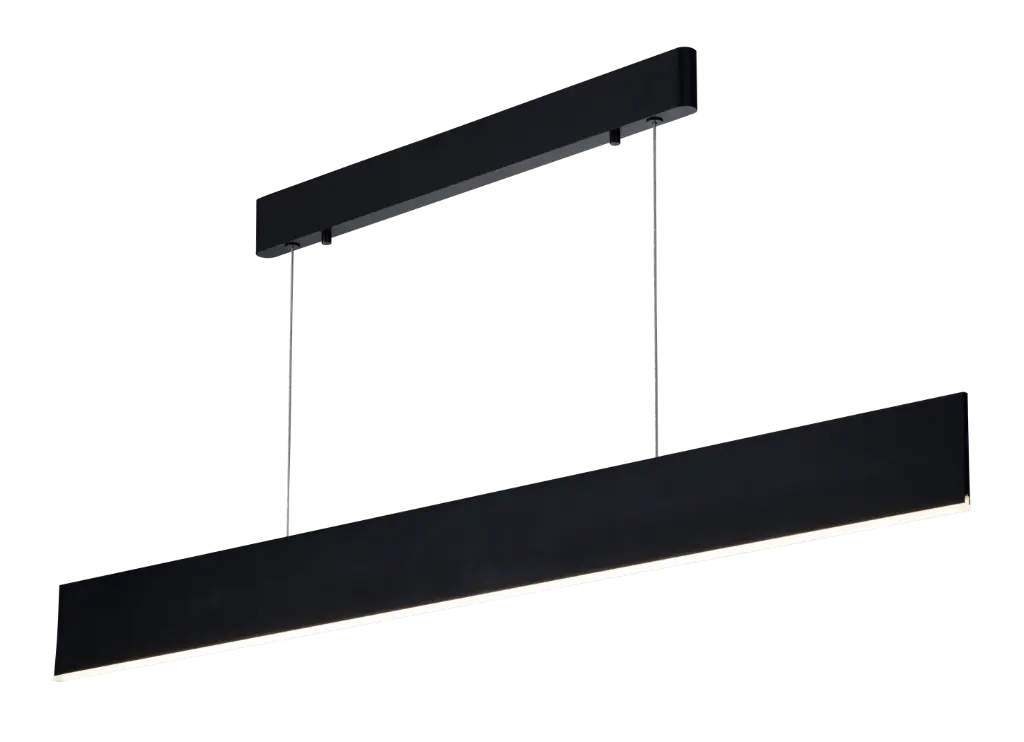 PURE LED pendel lang 120cm 26W zwart
