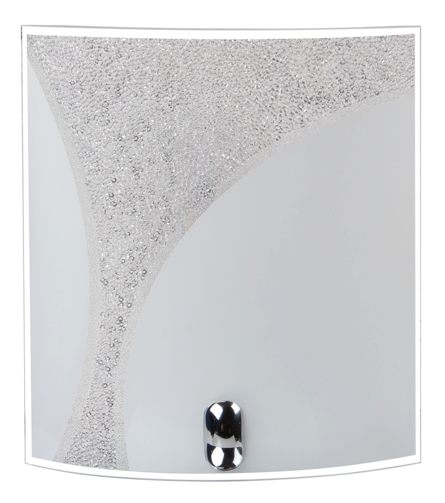 INOA wandlicht 8W AC-Led 220x200 metaal+glas