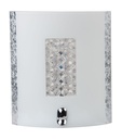 OHANA wandlicht 8W AC-Led 220x200 metaal+glas+zilver