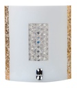 OHANA wandlicht 8W AC-Led 220x200 metaal+glas+goud