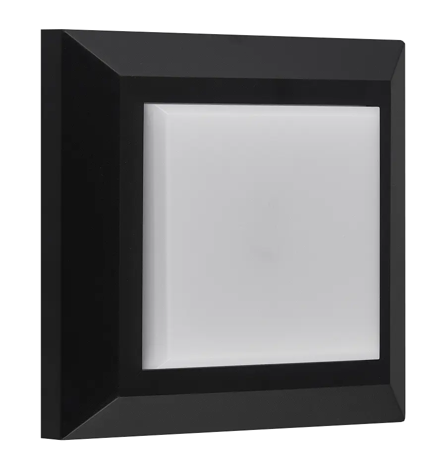 NOKI Wandlicht vierkant zwart SMD LED 450Lm 3,8W IP65