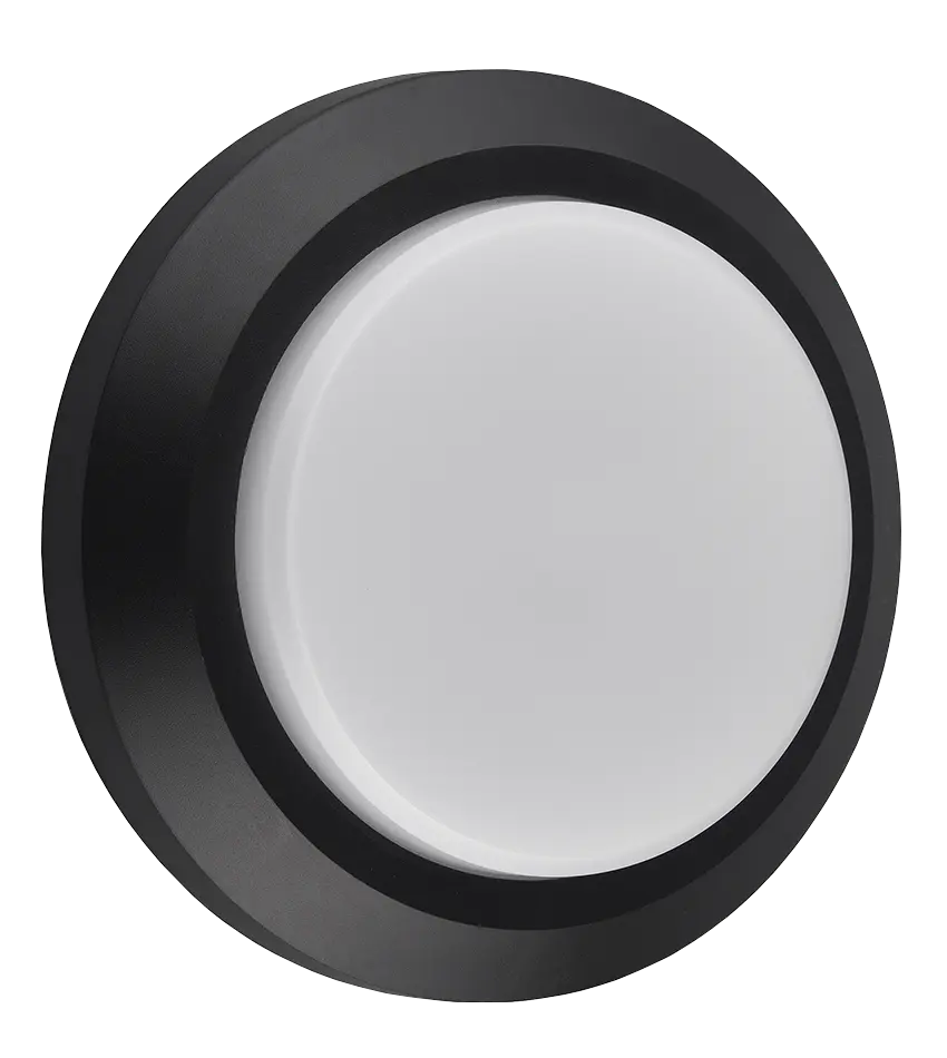 NOKI Wallamp round black SMD LED 470Lm 3,8W IP65