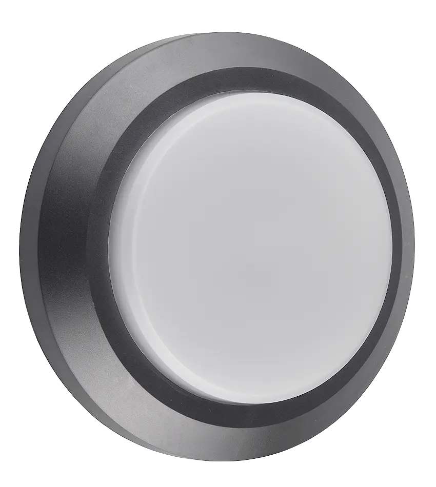 NOKI Wallamp round grey SMD LED 470Lm 3,8W IP65