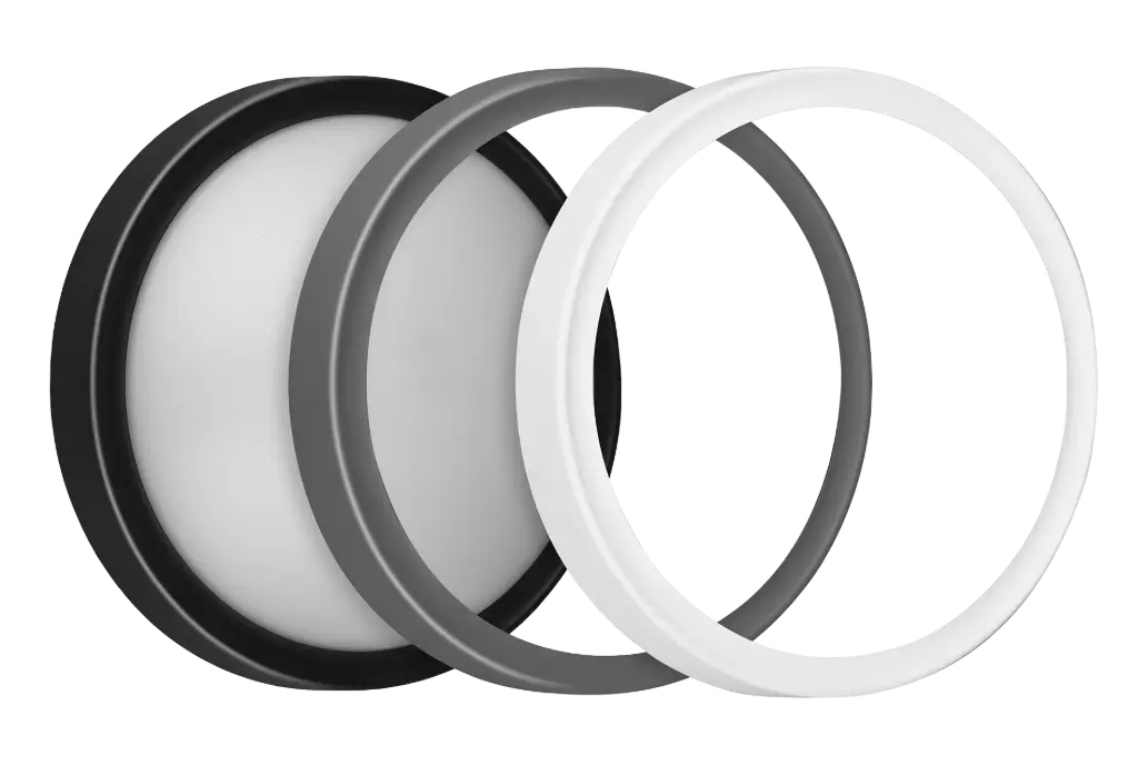 MILO Wandlicht rond zwart/grijs/wit SMD LED 880Lm 7,8W IP65