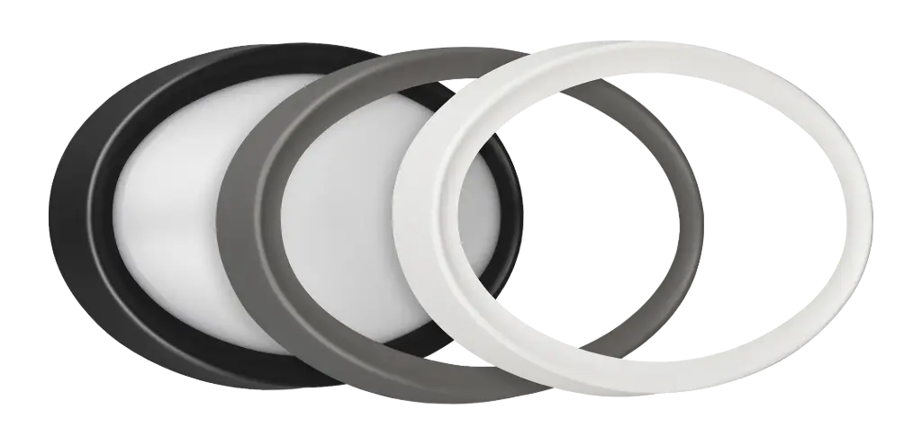 MILO Wandlicht ovaal zwart/grijs/wit SMD LED 880Lm 7,8W IP65