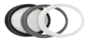 MILO Wandlicht ovaal zwart/grijs/wit SMD LED 880Lm 7,8W IP65