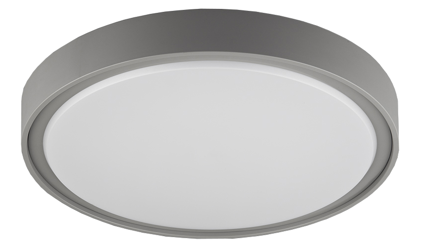 QIJO plafonnier rond grijs SMD LED 2300Lm 17,5W IP65