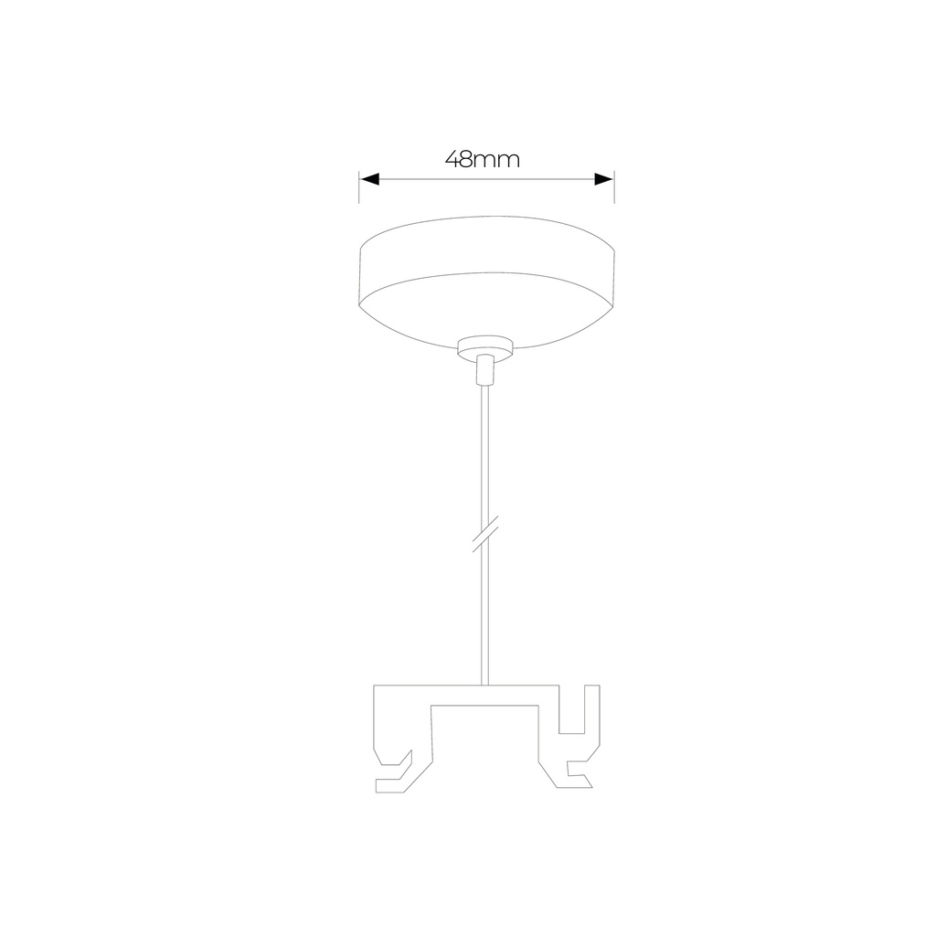 TRACK ophangstel 5m zwart